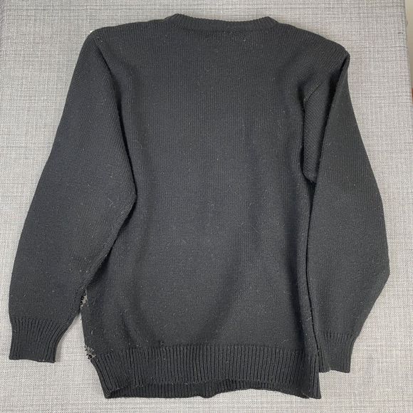 Vintage Alfred Dunner Sequin Sweater Diamond‎ Patterns Black White Medium - Picture 5 of 6